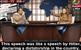 Egyptian TV host Azza Elhannawy compares a speech by the country's president Abdel Fattah el Sissy to a speech by Hitler, during a show aired on Sunday, March 6 2016. (Screen capture MEMRI)