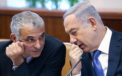 Israeli Prime Minister Benjamin Netanyahu (R) speaks with Finance Minister Moshe Kahlon during the weekly cabinet meeting at PM Netanyahu's office in Jerusalem on January 31, 2016. Photo by Amit Shabi/POOL Israeli Prime Minister Benjamin Netanyahu (R) speaks with Finance Minister Moshe Kahlon during the weekly cabinet meeting at PM Netanyahu's office in Jerusalem on January 31, 2016. Photo by Amit Shabi/POOL