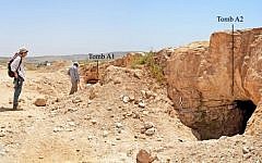 The opening to two of the tombs at the Khalet al-Jam'a necropolis near the town of Bethlehem.
Credit: ®ROSAPAJ - Sapienza University Rome