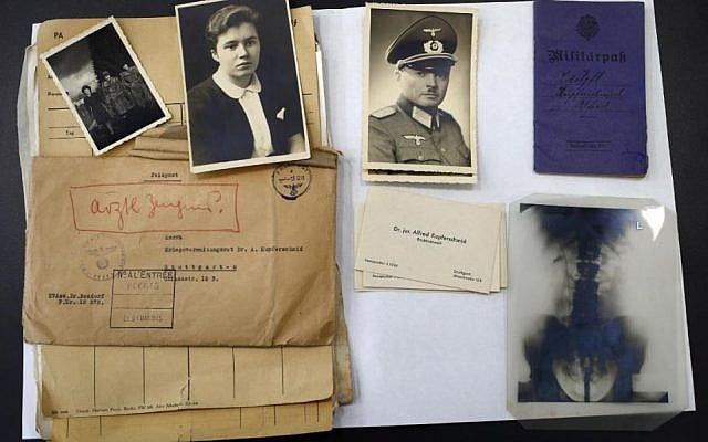 The files of a Nazi German officer, stored for years in the archives rooms of the medieval castle of Vincennes, east of Paris, on display, Wednesday, March 16, 2016. (AP Photo/Francois Mori) The files of a Nazi German officer, stored for years in the archives rooms of the medieval castle of Vincennes, east of Paris, on display, Wednesday, March 16, 2016. (AP Photo/Francois Mori)