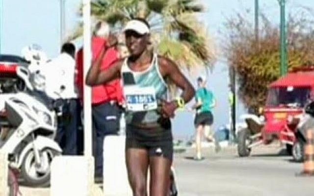 Lonah Chemtai, a runner from Kenya, received Israeli citizenship on March 17, 2016 (screen capture: Channel 2) Lonah Chemtai, a runner from Kenya, received Israeli citizenship on March 17, 2016 (screen capture: Channel 2)