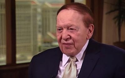 US billionaire businessman Sheldon Adelson (YouTube screenshot)