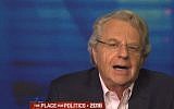 Talk show host Jerry Springer during an interview with MSNBC, March 15, 2016. (YouTube/MSNBC)