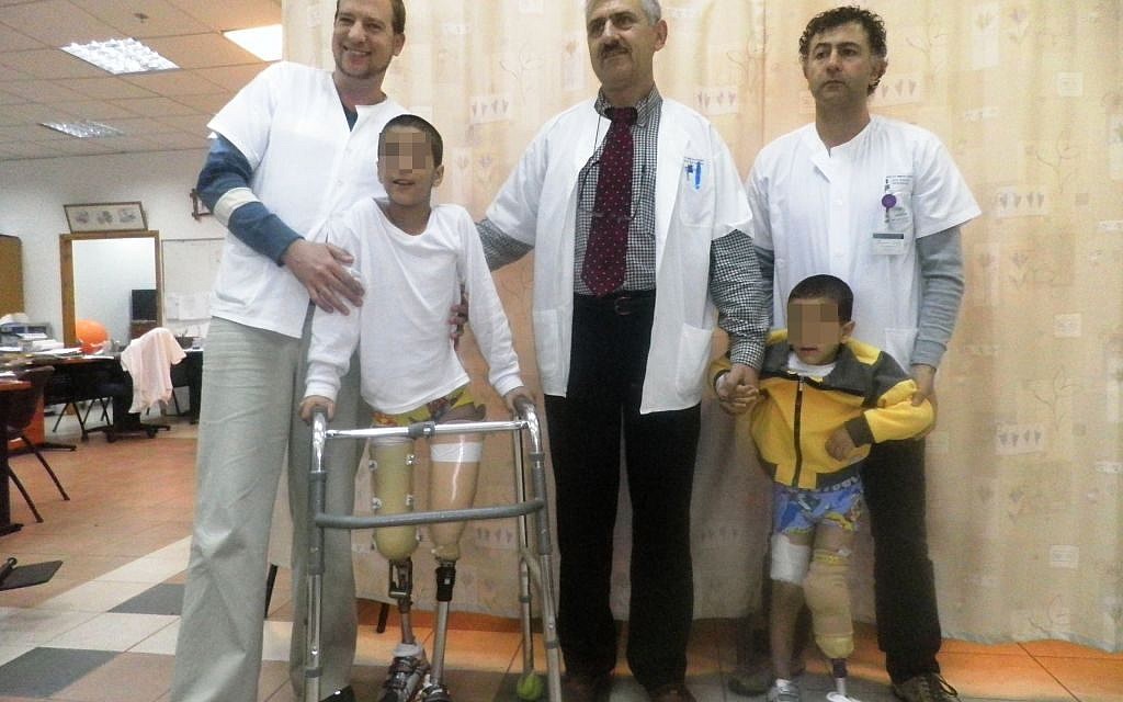 Syrian children being treated at Ziv Hospital in Safed in 2016. (Courtesy: Ziv Hospital)