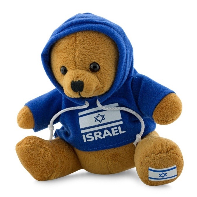 Teddy Bear with Israeli Flag Sweatshirt RRP $17 Our Price $9.99