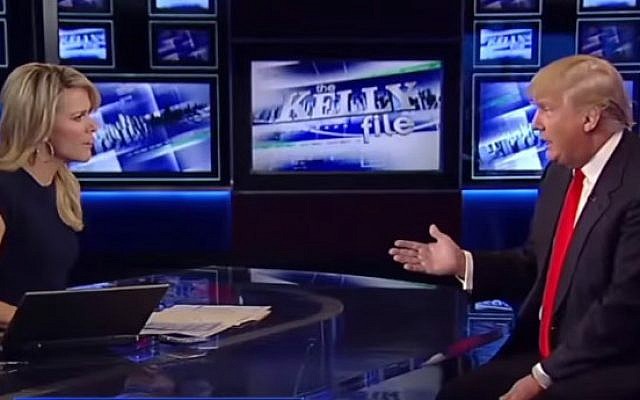 Fox News anchor Megyn Kelly and billionaire businessman Donald Trump during a 2015 interview (YouTube screencap) Fox News anchor Megyn Kelly and billionaire businessman Donald Trump during a 2015 interview (YouTube screencap)