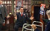 Matthew Broderick, left, and Nathan Lane in a parody of The Producers on Jimmy Kimmel Live, aired on February 20, 2016. (Screen capture: YouTube)