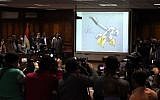 Egypt's Antiquities Minister Mamduh Damati (3L) speaks during a press conference at the antiquities ministry in Cairo about radar scans of the tomb of pharaoh Tutankhamun in the ancient necropolis of Luxor which show a "90 percent" chance of two hidden chambers, possibly containing organic material, March 17, 2016.  / AFP / MOHAMED EL-SHAHED