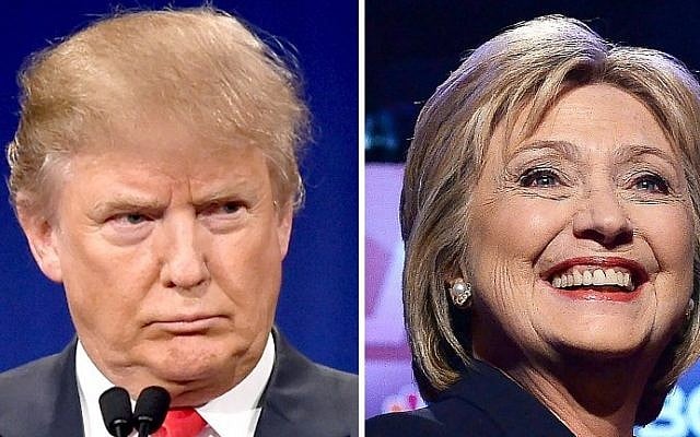 This photo taken on March 2, 2016 shows a combination of file photos of Republican presidential hopeful Donald Trump on January 14, 2016 and his Democratic rival Hillary Clinton on February 4, 2016. (AFP PHOTO / PHOTO DESK) This photo taken on March 2, 2016 shows a combination of file photos of Republican presidential hopeful Donald Trump on January 14, 2016 and his Democratic rival Hillary Clinton on February 4, 2016. (AFP PHOTO / PHOTO DESK)