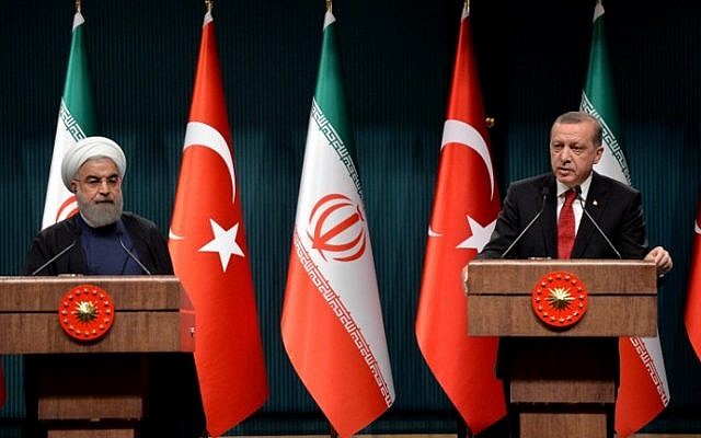 Turkish President Recep Tayyip Erdogan (R) speaks during a joint press conference with Iranian counterpart Hassan Rouhani (L) following their meeting, at the presidential complex, in Ankara, on April 16, 2016. (AFP PHOTO / ADEM ALTAN) Turkish President Recep Tayyip Erdogan (R) speaks during a joint press conference with Iranian counterpart Hassan Rouhani (L) following their meeting, at the presidential complex, in Ankara, on April 16, 2016. (AFP PHOTO / ADEM ALTAN)