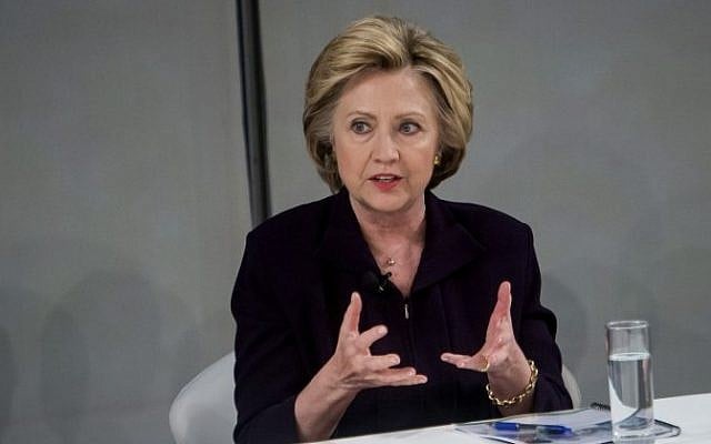 Democratic presidential candidate Hillary Clinton attends a roundtable discussion on pay equality in New York City on April 9, 2016. (Eric Thayer/Getty Images/AFP) Democratic presidential candidate Hillary Clinton attends a roundtable discussion on pay equality in New York City on April 9, 2016. (Eric Thayer/Getty Images/AFP)