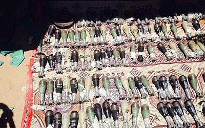 Over 150 mortars discovered by the IDF's Givati Brigade special forces during Operation Protective Edge in Rafah, in southern Gaza, on August 3, 2014. (IDF Spokesperson's Unit) Over 150 mortars discovered by the IDF's Givati Brigade special forces during Operation Protective Edge in Rafah, in southern Gaza, on August 3, 2014. (IDF Spokesperson's Unit)