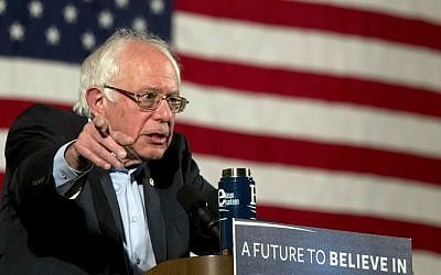 Democratic presidential candidate Sen. Bernie Sanders, I-Vermont, speaks during a campaign event, Saturday, April 9, 2016, in the Washington Heights neighborhood of New York. (AP Photo/Mary Altaffer) Democratic presidential candidate Sen. Bernie Sanders, I-Vermont, speaks during a campaign event, Saturday, April 9, 2016, in the Washington Heights neighborhood of New York. (AP Photo/Mary Altaffer)