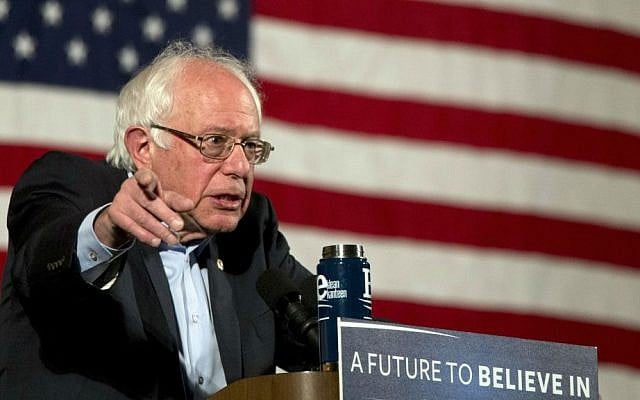 Democratic presidential candidate Sen. Bernie Sanders, I-Vermont, speaks during a campaign event, Saturday, April 9, 2016, in the Washington Heights neighborhood of New York. (AP Photo/Mary Altaffer) Democratic presidential candidate Sen. Bernie Sanders, I-Vermont, speaks during a campaign event, Saturday, April 9, 2016, in the Washington Heights neighborhood of New York. (AP Photo/Mary Altaffer)