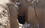A tunnel reaching from Gaza into Israel, seen in a picture released by the IDF on April 18, 2016. (IDF Spokesperson's Unit)