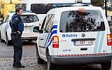 Illustrative: A police vehicle in Brussels, Belgium, on April 8, 2016. (AP/Geert Vanden Wijngaert)