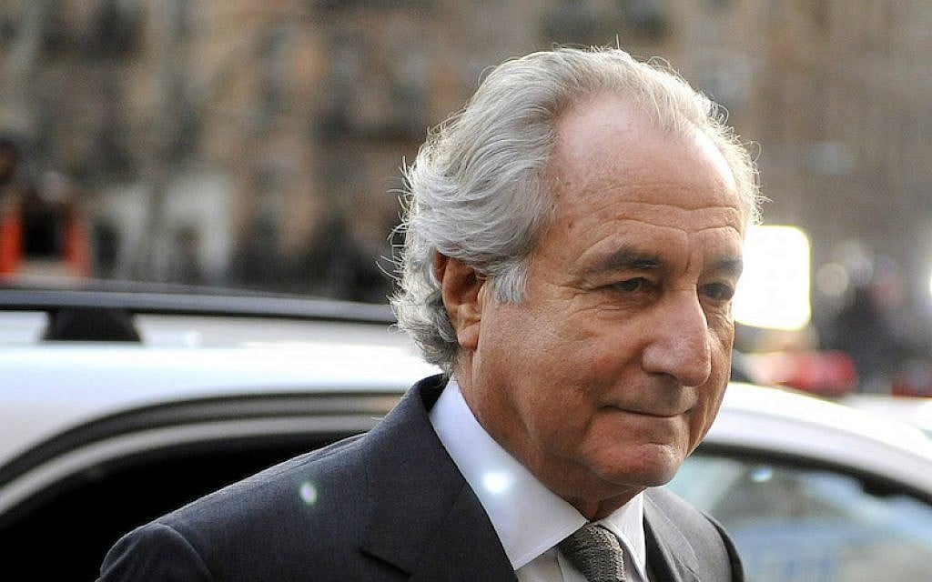 Bernie Madoff arriving at Manhattan federal court, March 12, 2009. (Stephen Chernin/Getty Images via JTA)