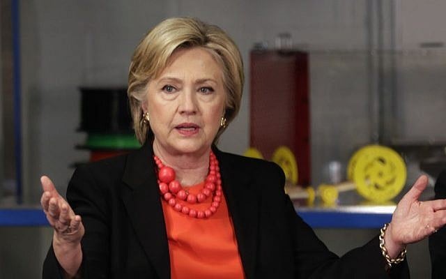 In this April 1, 2016 file photo, Democratic presidential candidate Hillary Clinton speaks during a roundtable discussion in Syracuse, New York. (AP Photo/Mike Groll, File)