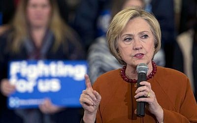 Democratic presidential candidate Hillary Clinton speaks at a campaign event, Saturday, April 2, 2016, in Eau Claire, Wisconsin. (AP Photo/Mary Altaffer)