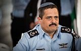 Chief of Police Roni Alsheich at the welcoming ceremony held in his honor, at the National Police Headquarters in Jerusalem, on December 03, 2015. (Hadas Parush/FLASH90)