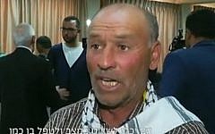 Screenshot of Fathi al-Sharif, the uncle of Abdel Fattah al-Sharif who was shot in the head by an IDF soldier while laying immobile on the ground after carrying out a stabbing attack against Israeli forces in Herbon (Courtesy: screenshot from Channel Two)