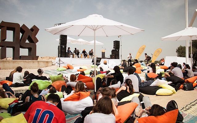 Young people listening to speakers at a 30 Under 30 Summit event at the Israel Museum in Jerusalem, April 6, 2015. (Twitter via JTA) Young people listening to speakers at a 30 Under 30 Summit event at the Israel Museum in Jerusalem, April 6, 2015. (Twitter via JTA)