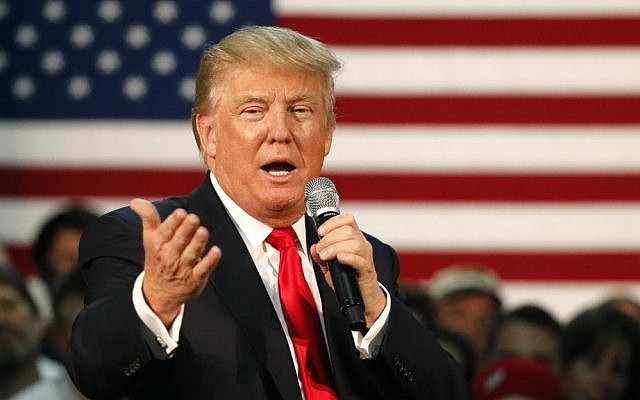 Republican presidential candidate, Donald Trump, participates in a town hall Saturday, April 2, 2016, in Rothschild, Wis. (AP/Charles Rex Arbogast) Republican presidential candidate, Donald Trump, participates in a town hall Saturday, April 2, 2016, in Rothschild, Wis. (AP/Charles Rex Arbogast)