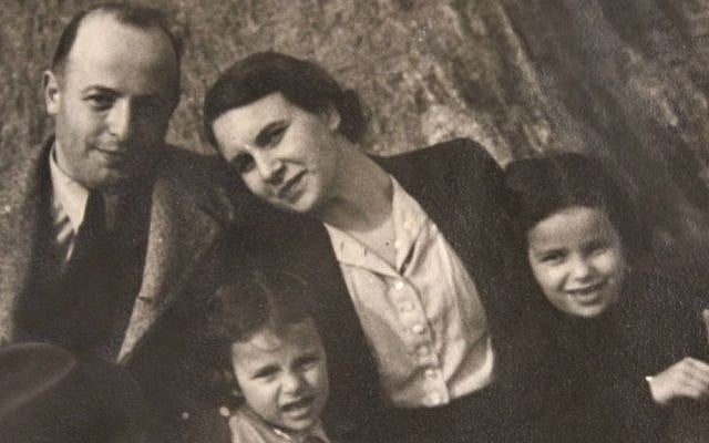 Eva Hesse (second from left) with her parents and sister Helen in Triton Park, NY, early 1940's. (Eva Hesse Estate)