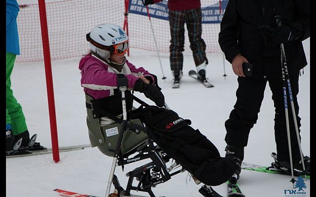 Tzippi Bloomberg participates in the Erez Foundation ski and snowboard program (Erez Foundation, a search & rescue and contribution to the community/Courtesy)