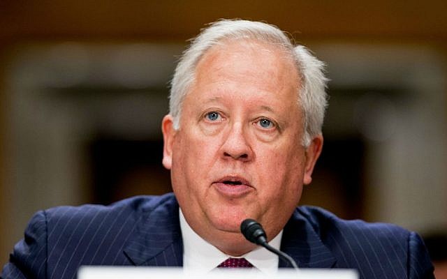 State Department Undersecretary for Political Affairs Thomas Shannon, Jr., testifies on Capitol Hill in Washington, Tuesday, April 5, 2016, before the Senate Foreign Relations Committee hearing on recent Iranian actions and implementation of the nuclear deal. (AP Photo/Andrew Harnik)