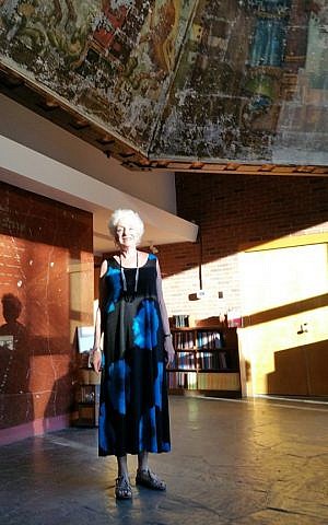 Former Vermont Gov. Madeleine Kunin at the unveiling of the restored mural, 2015 (Courtesy)