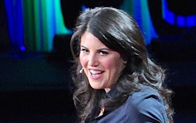 Monica Lewinsky during a TED talk in 2015. (CC-BY 2.0 Wikimedia/Jurveston)