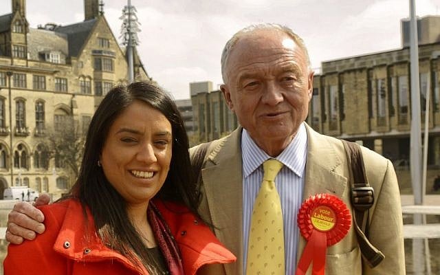 Naz Shah with Ken Livingstone in Bradford, April 2015, before her election as a Labour MP. (Wikimedia Commons, goodadvice.com, CC BY-SA 4.0) Naz Shah with former London mayor Ken Livingstone in Bradford, April 2015, before her election as a Labour MP. (Wikimedia Commons, goodadvice.com, CC BY-SA 4.0)