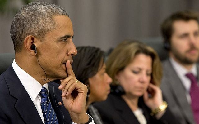 US President Barack Obama listens as French President Francois Hollande speaks during their meeting at the Nuclear Security Summit in Washington, Thursday, March 31, 2016. (AP Photo/Jacquelyn Martin) US President Barack Obama listens as French President Francois Hollande speaks during their meeting at the Nuclear Security Summit in Washington, Thursday, March 31, 2016. (AP Photo/Jacquelyn Martin)