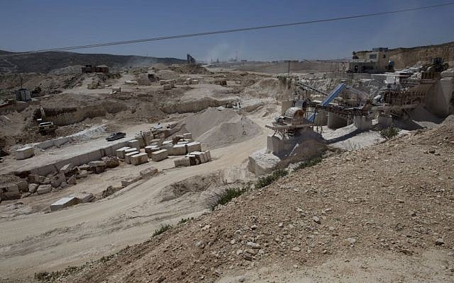 A Palestinian quarry is seen in the West Bank village of Beit Fajar, Bethlehem, April 19, 2016. (AP Photo/Nasser Nasser) A Palestinian quarry is seen in the West Bank village of Beit Fajar, Bethlehem, April 19, 2016. (AP Photo/Nasser Nasser)