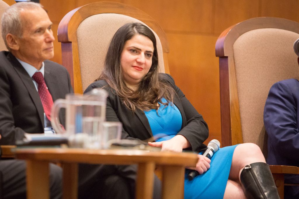 MK Omer Bar-Lev (Zionist Union) and MK Michal Biran (Zionist Union) at the Ruderman Knesset Mission in Newton, outside Boston, on April 13, 2016 (Elan Kawesch/The Times of Israel) MK Omer Bar-Lev (Zionist Union) and MK Michal Biran (Zionist Union) at the Ruderman Knesset Mission in Newton, outside Boston, on April 13, 2016 (Elan Kawesch/The Times of Israel)