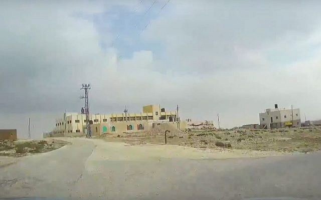 The buildings which, according to settlers rights group Regavim, were illegally constructed on army land in the southern Hebron Hills, on February 10, 2016. (Regavim) The buildings which, according to settlers rights group Regavim, were illegally constructed on army land in the southern Hebron Hills, on February 10, 2016. (Regavim)