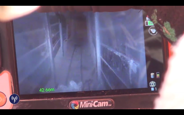 IDF soldiers use a camera to peer into the Hamas attack tunnel discovered near the Gaza border in a video released on April 18, 2016. (Screen capture: IDF Spokesperson's Unit) IDF soldiers use a camera to peer into the Hamas attack tunnel discovered near the Gaza border in a video released on April 18, 2016. (Screen capture: IDF Spokesperson's Unit)