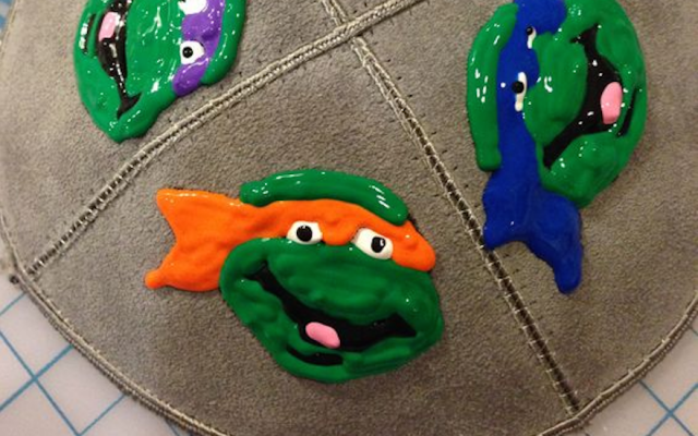 Illustrative photo of a Teenage Mutant Ninja Turtles themed kippa (JTA)