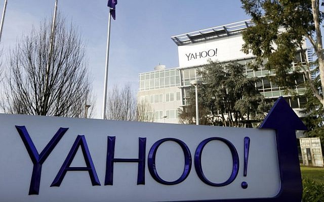 This Jan. 14, 2015, file photo shows a sign outside Yahoo's headquarters in Sunnyvale, Calif. (AP/Marcio Jose Sanchez) This Jan. 14, 2015, file photo shows a sign outside Yahoo's headquarters in Sunnyvale, Calif. (AP/Marcio Jose Sanchez)