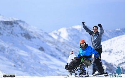 Israelis with disabilities participate in the Erez Foundation ski and snowboard program (Courtesy Erez Foundation)