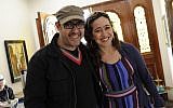 Maurice Elbaz and Vanessa Paloma Elbaz, organizers of the first Jewish film festival in Casablanca., April 2016. (Courtesy of Vanessa Paloma Elbaz)