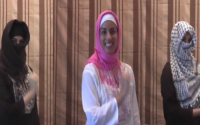 Screenshot from the 2014 spoof video 'Kill all the Jews' by 'Gaza Girls.' (Screenshot/Vimeo) Screenshot from the 2014 spoof video 'Kill all the Jews' by 'Gaza Girls.' (Screenshot/Vimeo)