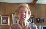 89-year-old American Holocaust survivor Hermina Hirsch will sing the American national anthem at a Detroit Tigers baseball game May 21. (screen capture: YouTube/CBS Detroit)
