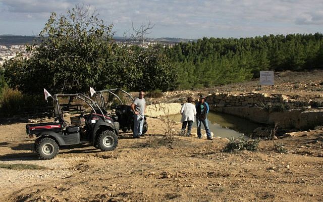 The "Dog Spring" in the Etzion Bloc area (Shmuel Bar-Am)