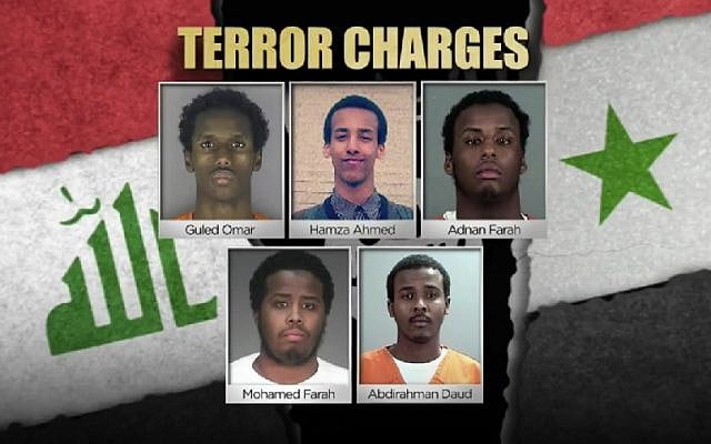 Five Minnesotans accused of conspiring to aid the Islamic State terror group. (Screenshot/CBSLocal) Five Minnesotans accused of conspiring to aid the Islamic State terror group. (Screenshot/CBSLocal)