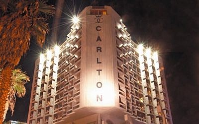 The Carlton hotel in Tel Aviv (Twitter via JTA)