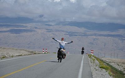 Sadan biked 66,000 km through 42 countries over five years on his round-the-world journey. (courtesy Roei Sadan)