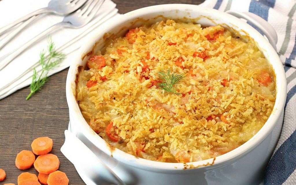 Potato and carrot gratin (Samantha Mattox/via JTA) Potato and carrot gratin (Samantha Mattox/via JTA)