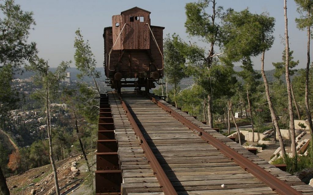 Cattle cars like this one at Yad Vashem were used to transport Jews to concentration camps. (Shmuel Bar-Am)